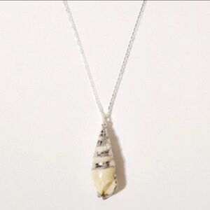 Child of Wild Silver and Cream Shell Necklace